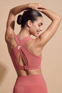 Zelocity Medium Impact Quick Dry Sports Bra - Rose Dawn — thumbnail 1